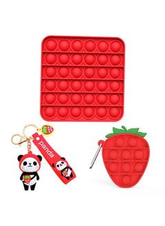FunBlast FunBlast Pop it Set , Pop Bubble Fidget Toys, Pop it Keychain, Kids Toy Jumbo Pop it Toys Set - Pack of 3 Real Silicone Fidget Pop It, Keychain Toy for Kids, Bubble Toy for Kids  - Image 1