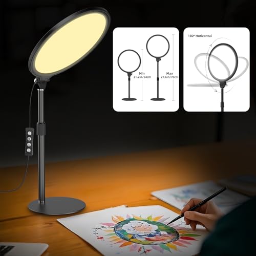 Anautin 10.5in LED Desk Ring Light, Video Conference Lighting for Zoom Meeting/Video Calls, Live Stream, Home Office, Computer Lighting for Webcam, Online Classes, Professional Streaming - Image 4