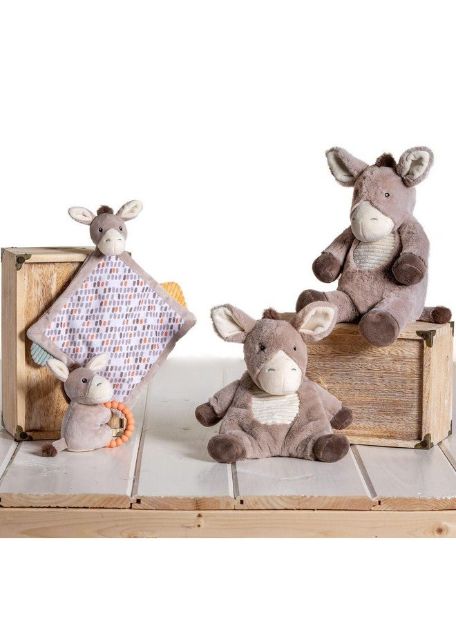 Mary Meyer Soft Baby Rattle with Soothing Teether Ring, 6-Inches, Dusty Donkey