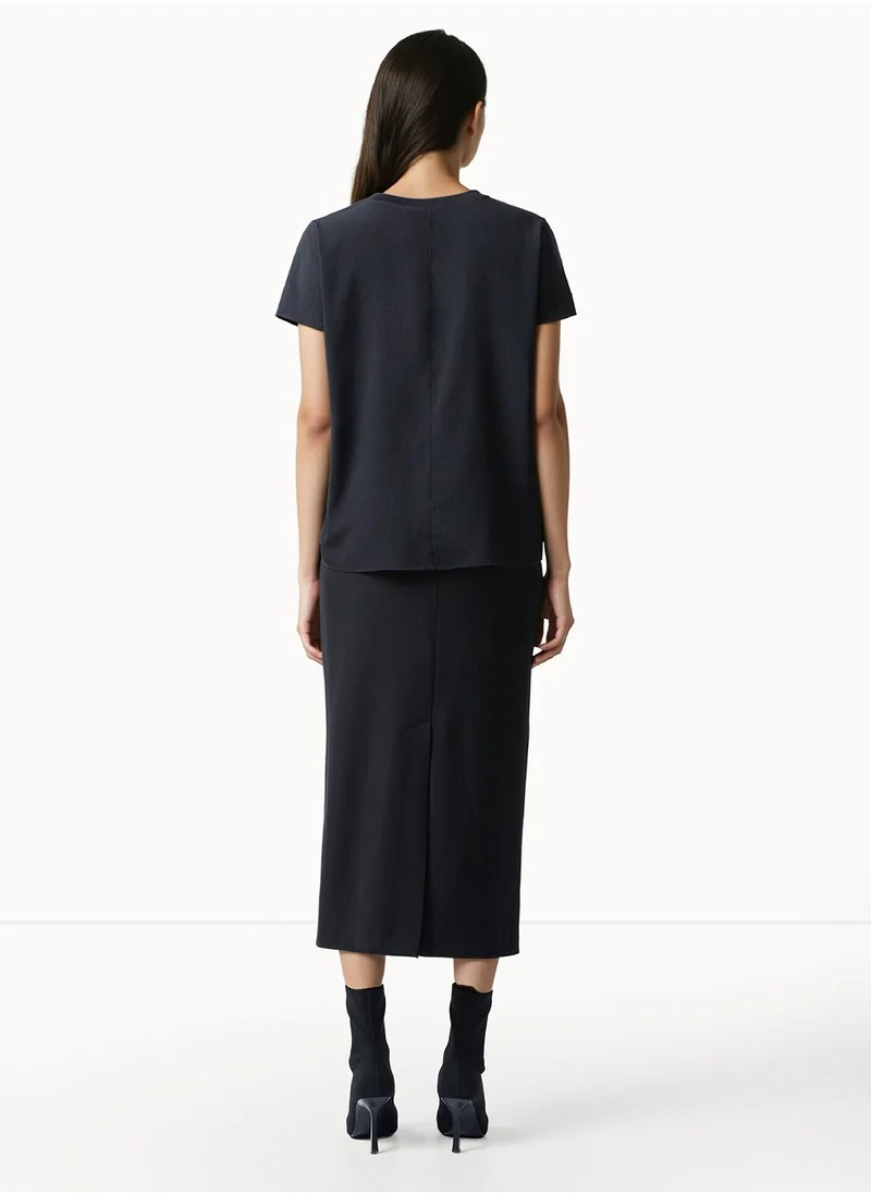 فرنش كونكشن Regular Polyester Crew Neck Shirt