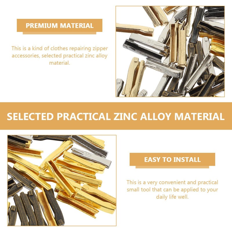 Zipper Repair Kit 50 Pairs Stops 5 Colors Universal Replacement for Jackets Backpacks Coats Sewing Craft - Image 5