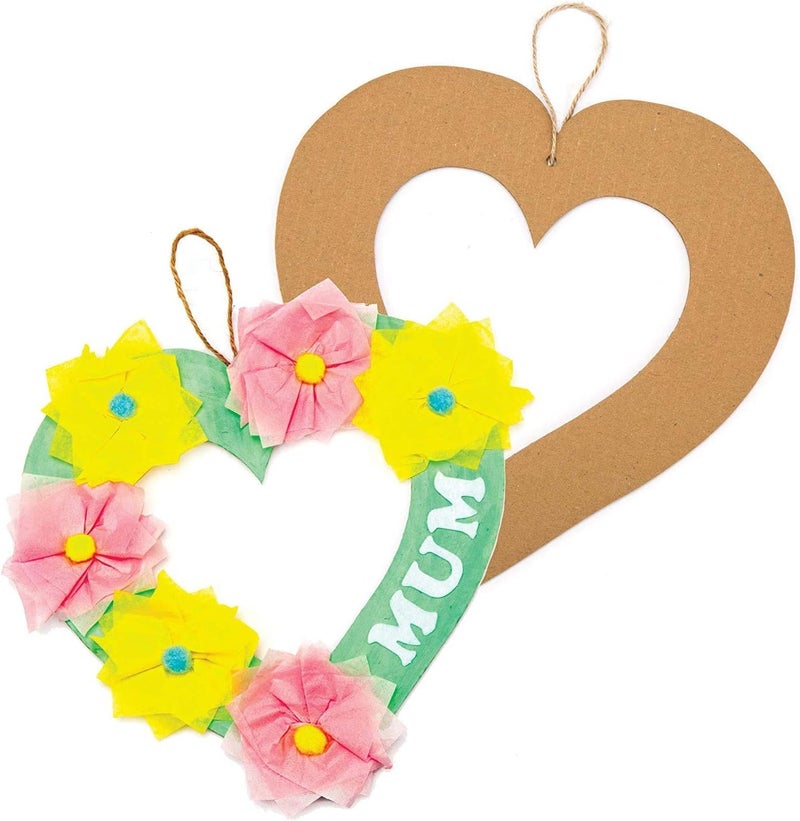MixTeach 20 Pieces Valentine's Day Hanging Heart Wreaths Paper Large Heart Cardboard Wreath Hanging Ornaments Decorations with Hole Twine for Wedding DIY Craft Festival Valentine's Day Decoration - Image 3