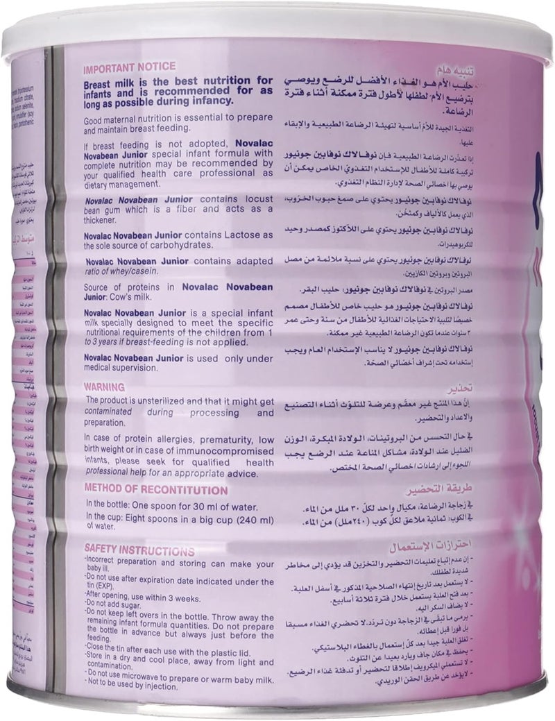 Novalac Novabean Junior Formula Milk Powder 800 G - Image 2