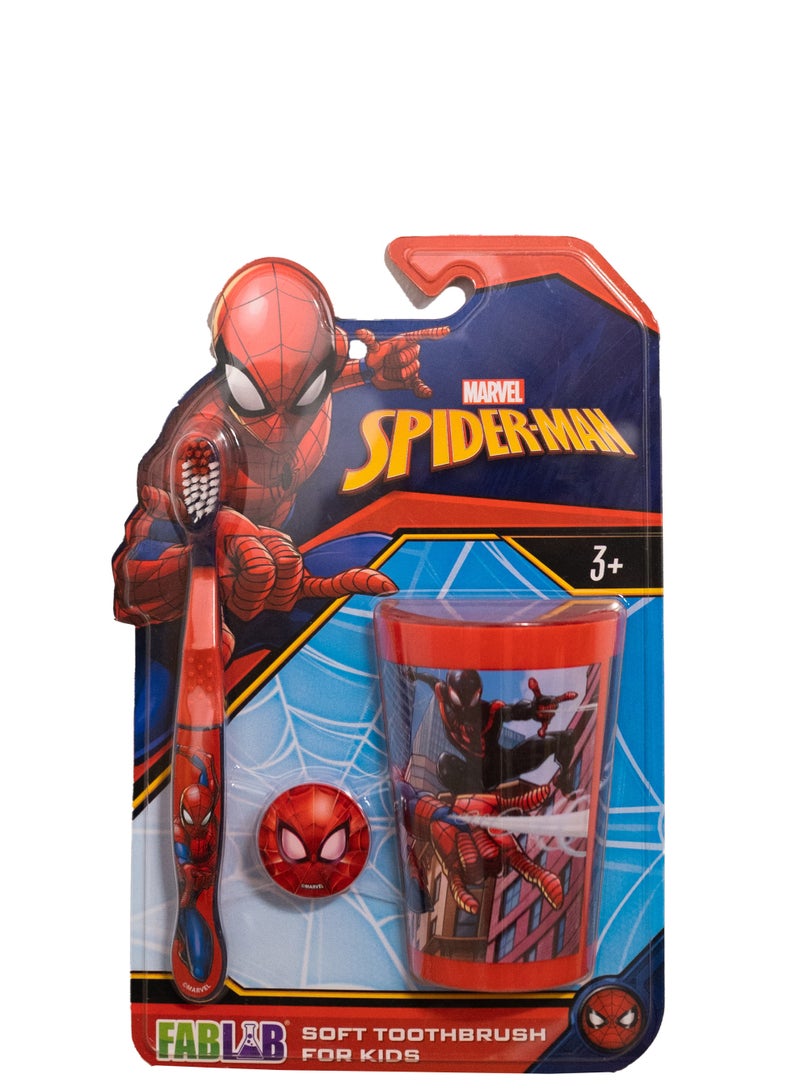 فاب لاب فرشاة أسنان FABLAB سبايدر مان مع كوب - Image 1
