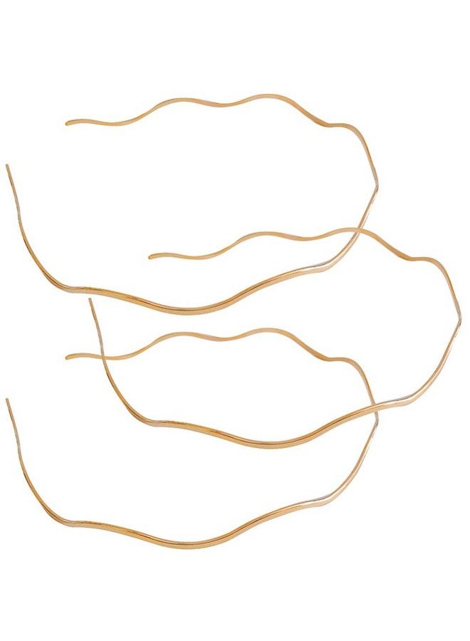 Beaupretty 3Pcs Golden Metal Headbands Wavy Hair Bands Spring Headbands Unisex Hair Hoop For Women Men - Image 1