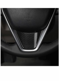 Y&D Auto ABS Steering Wheel Cover Trim Frame Sticker Sport Style - Carbon Fiber Grain, for Toyota Camry 2022 2021 2020 2019 2018, Avalon Accessories (3pcs)  - Image 5