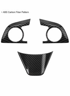 Y&D Auto ABS Steering Wheel Cover Trim Frame Sticker Sport Style - Carbon Fiber Grain, for Toyota Camry 2022 2021 2020 2019 2018, Avalon Accessories (3pcs)  - Image 2