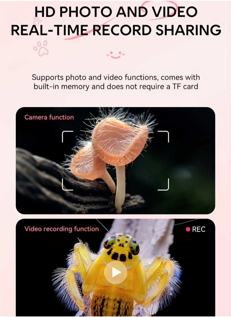 Mini Kids Optical Microscope With Photo And Video Function 500x Observe The Microscopic World Science Children Educational Toys