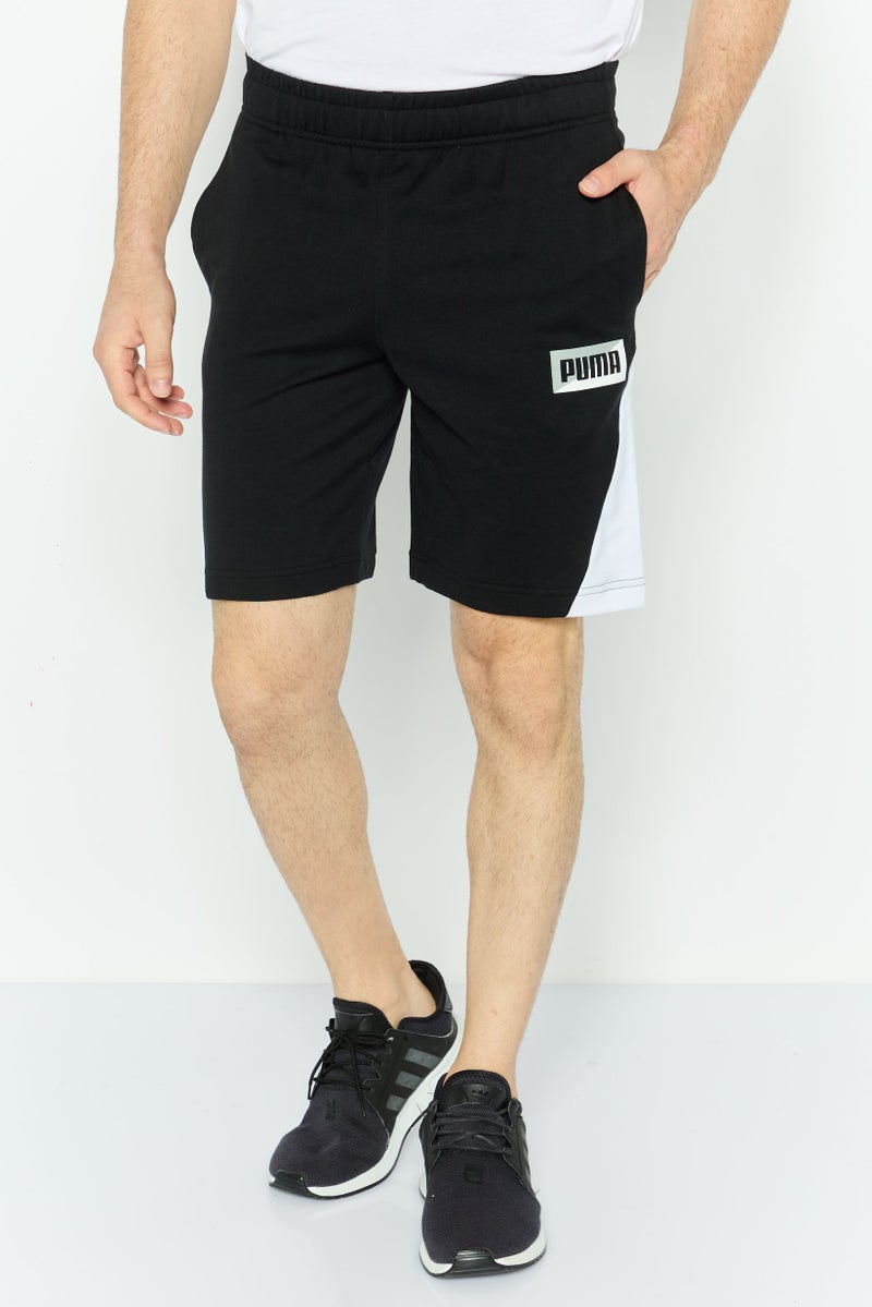 PUMA شورتات تدريب رياضية للرجال مع حبل سحب، أسود - Image 1