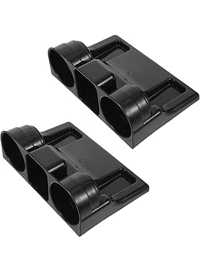 2pcs Car Water Cup Holder Seat Gap Organizer Plastic Insert For Front Storage - Image 1