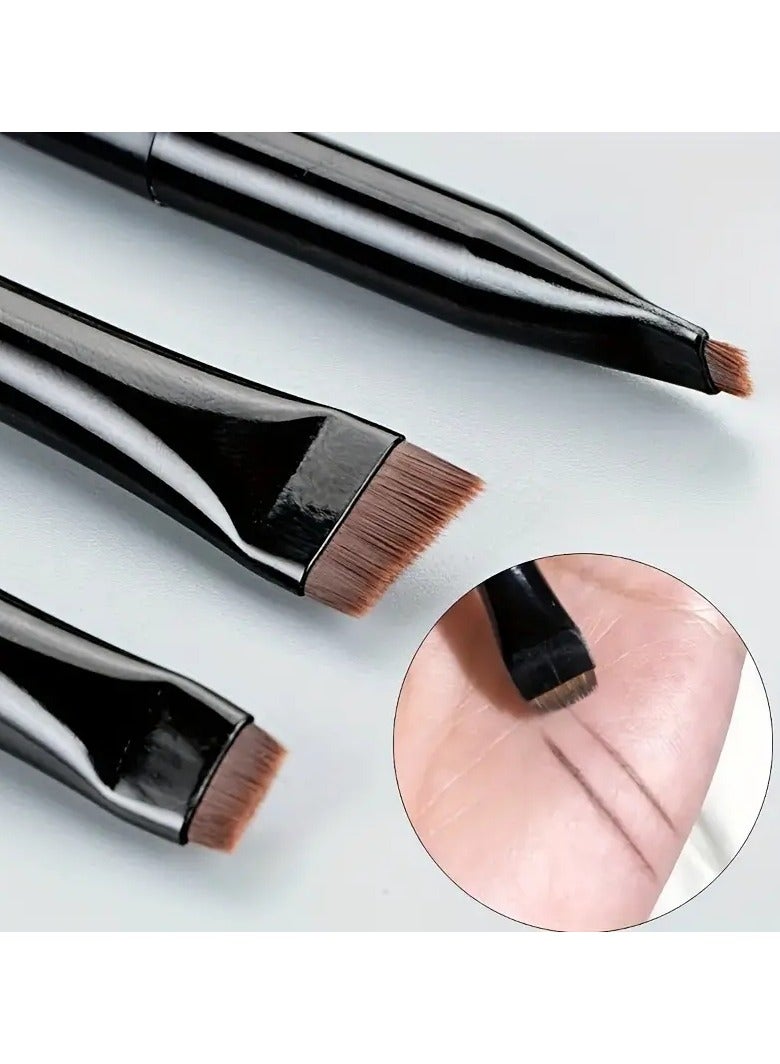 أوريتي مجموعة فرش المكياج من ميك أب، 3 قطع، فرشاة مسطحة ودقيقة لرسم العيون والحواجب، أدوات تجميل مثالية لتحديد الوجه وتعزيز جمالك - Image 5