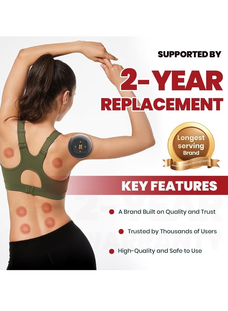 ELTRAZONE Smart Dynamic Cupping Therapy Set – 4-in-1 Vacuum Massage Device with Gua Sha  Cellulite Treatment – 12-Level Suction  Heat for Deep Tissue Massage, Muscle Recovery  Pain Relief – Red Light Therapy - Image 3