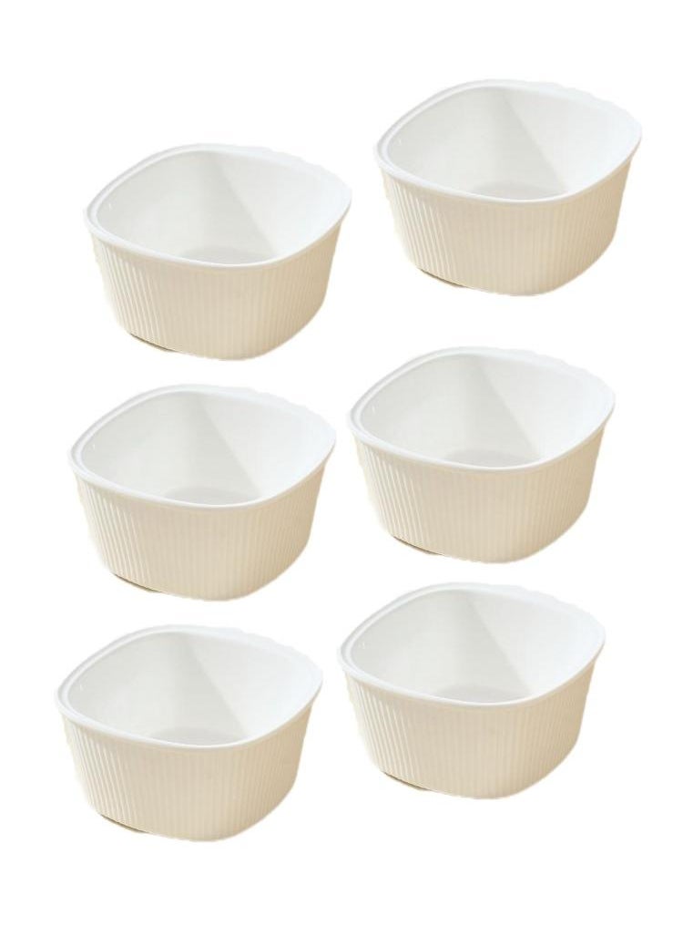 Bluejw - Ramekins For Creme Brulee, Porcelain Ramekins Oven Safe, Classic Style Ramekins For Baking, Souffle Ramekins Bowls, Set Of 6 - Image 1