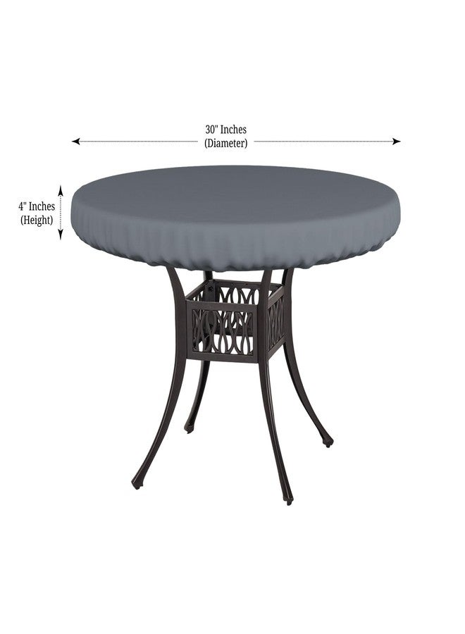 Covers & All Round Table Top Cover 12 Oz - Customize Your Cover with Any Size - 100% Weather Resistant Outdoor Table Cover with Air Pocket and Elastic for Snug Fit (30" Dia x 4" H, Grey) - Image 2