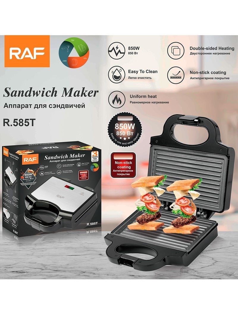 آر إيه أف ماكينة ساندويتش تسخين منزلية على الوجهين ماكينة إفطار متعددة الوظائف ماكينة الخبز - Image 1