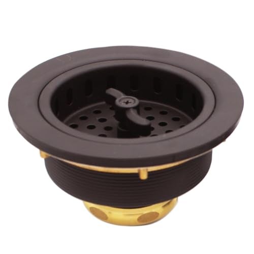 Westbrass غرببرس D213-12 3-1/2" صمولة جناح كبيرة على طراز التواء لمصفاة حوض المطبخ، برونز مصقول - Image 1