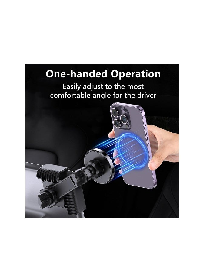 Tesla Phone Mount, Strongest Magnet Power Magnetic Car Phone Holder Mount for Tesla 3/Y Accessories Fits for All iPhone & Android Phones - with Magnetic Ring - Image 2