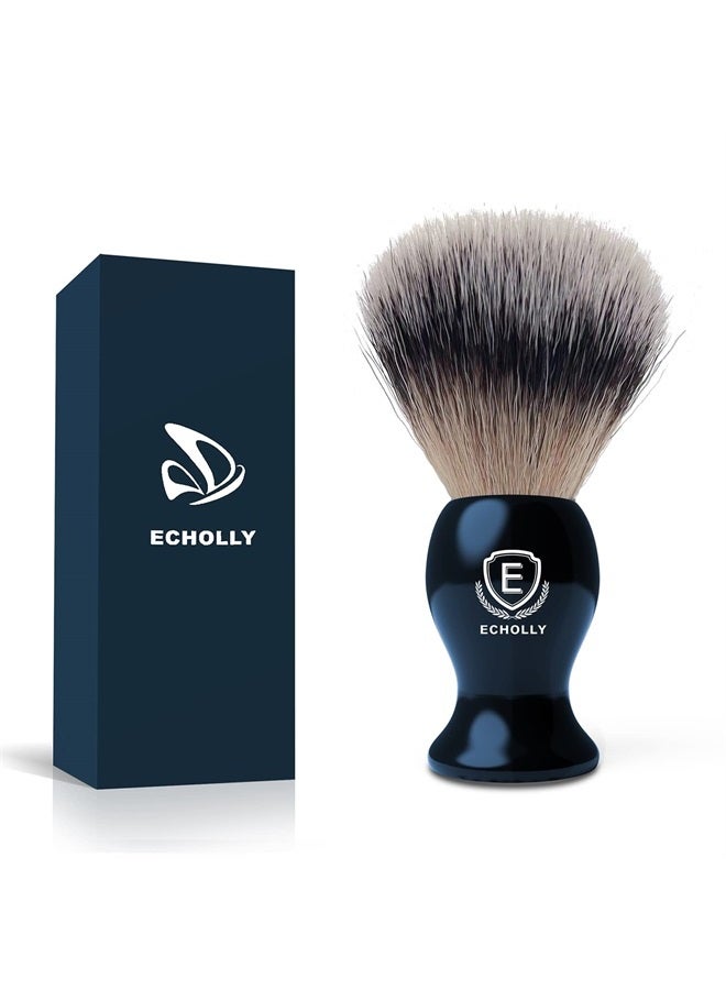 ECHOLLY Luxury Shaving Brushes For Men by Echolly-Super Strong NO Shedding Bristle Shave Brushes for Men-Smooth Acrylic Handle Legacy Shave Brush-Rich and Fast Lather Shaving Cream Brush Gifts for Fathers Day - Image 1