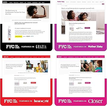 FYC LeaveIn Conditioner for Curly Hair 2 x 250ml SulphateFree Hydrating Frizz Control Vegan CurlDefining Lightweight Moisture - Image 5