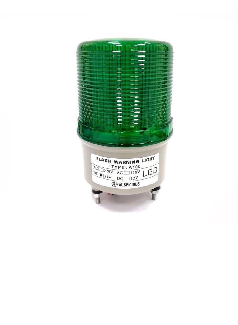 Flashing Warning Light LED Type Green Color - A100F Auspicious 220VAC  - Image 1