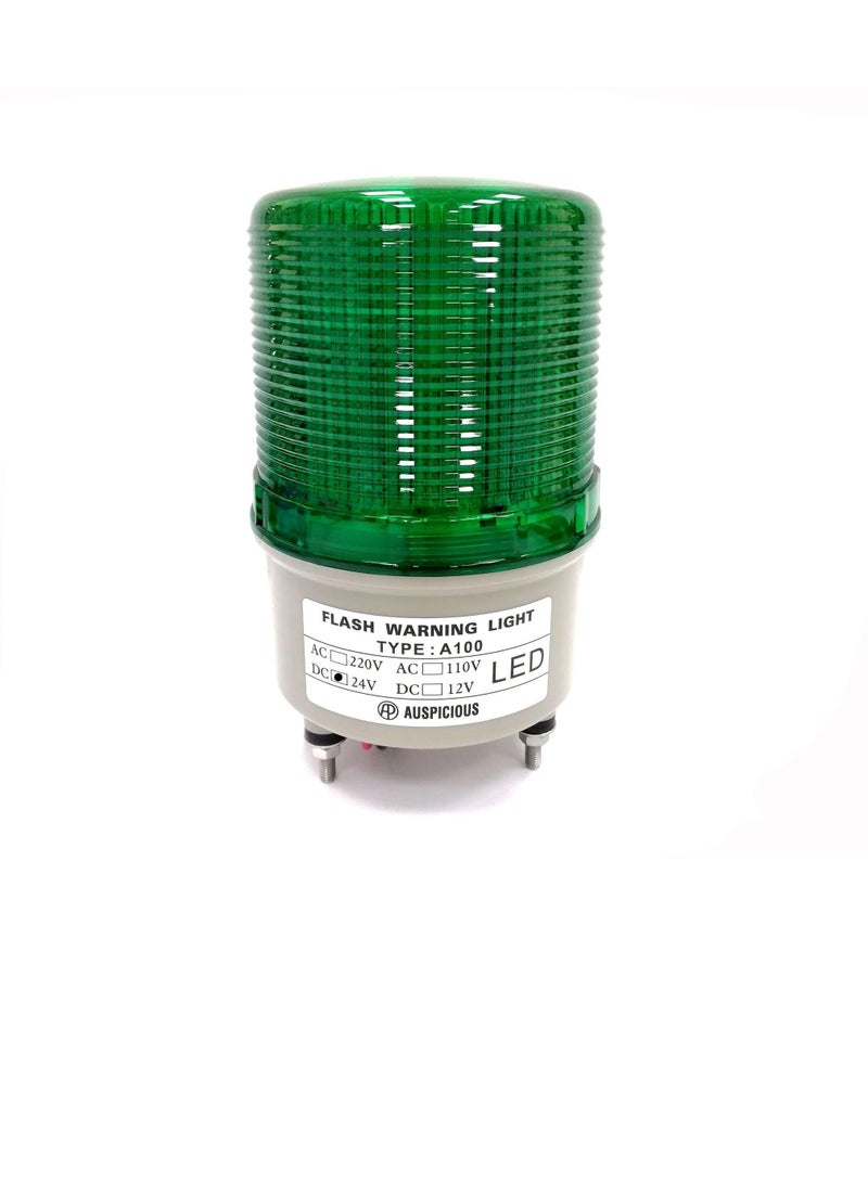 Flashing Warning Light LED Type Green Color - A100F Auspicious 220VAC  - Image 2