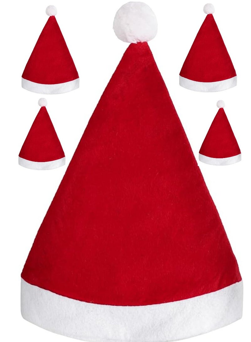 Vitacelli 5Pcs Christmas Santa Hat Red - Image 2
