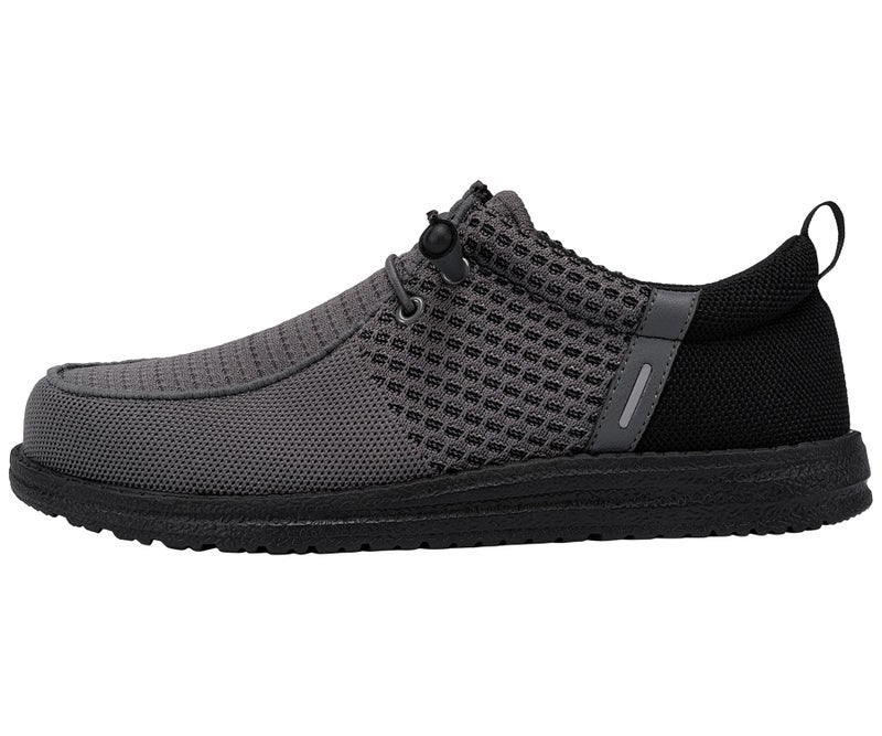 LARNMERN Slip On Steel Toe Loafers Women Work Safety Shoes Lightweight Comfortable Walking Sneakers(8 Women, Dark Grey) - Image 2