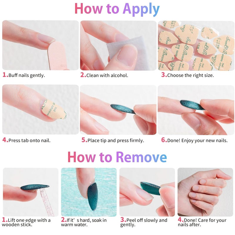 Sun&Beam Nails - Double-Sided Nail Glue Pads for Artificial Nails, Self-Adhesive Pads - Waterproof, Environmentally Friendly, Extra Strong Adhesion - Nail Tabs - 25 Sheets (Standard Size 600 Pieces) - Image 5