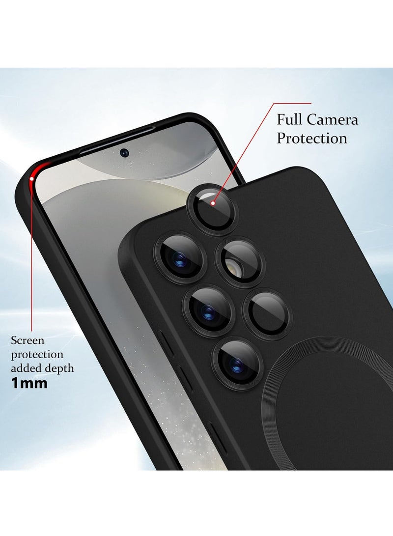 بورتوني حافظة سامسونج جالاكسي S25 بلس 5G المغناطيسية الفاخرة ذات الطلاء المعدني مع حماية كاملة لعدسة الكاميرا وغطاء مضاد للصدمات لهاتف سامسونج جالاكسي S25 بلس 5G - Image 4