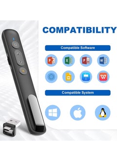 Captaintech Wireless Presenter Remote, Presentation Clicker with Hyperlink u0026 Volume Remote Control PowerPoint Office Presentation Clicker for Keynote/PPT/Mac/PC/Laptop(Battery Included)  - Image 4