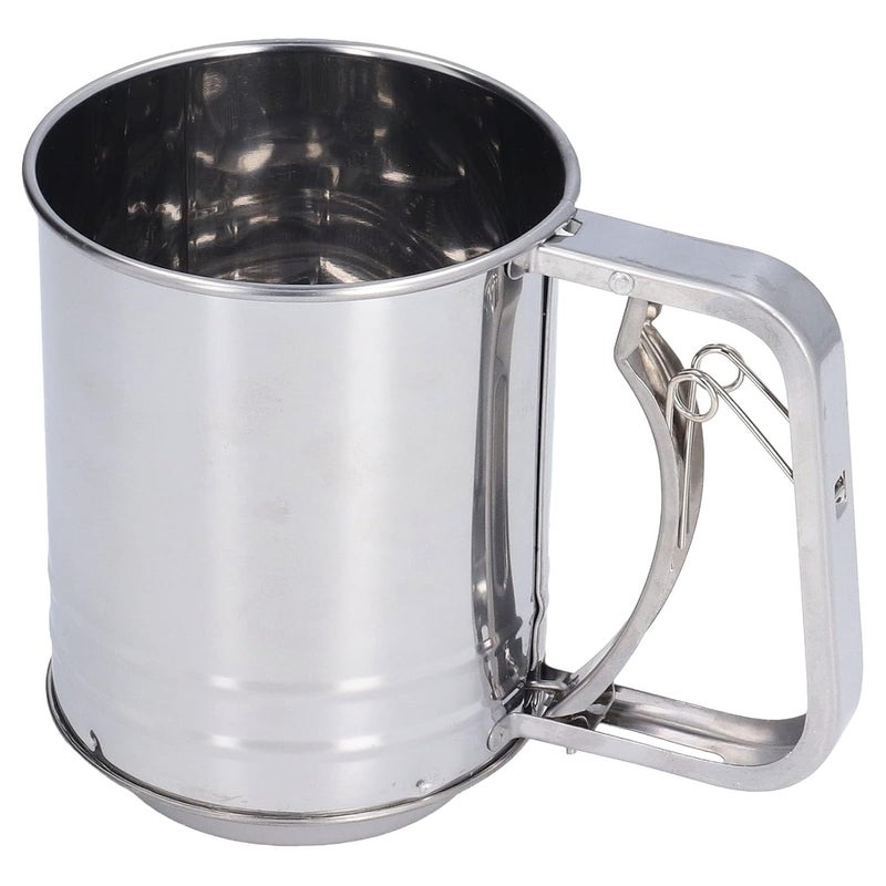 Perfect Pricee Flour Sifter Hand Squeeze Fine Mesh Flour Sifter Stainless Steel Baking Sieve Cup for Powdered Sugar for Home Bakery Pack 1 - Image 1