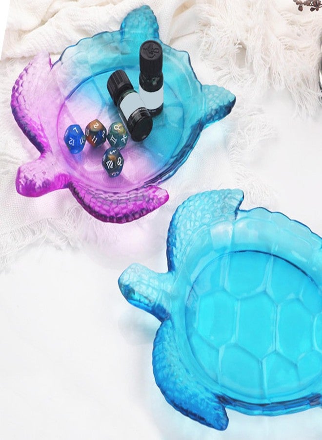 Wehous Texture Turtle Tray Resin Mold, Storage Tray Silicone Molds for Epoxy Resin, Creative Marine Animal Container Jewelry Holder Trinket Plate Mold Turtle Concrete Clay Craft Halloween Home Decor - Image 5