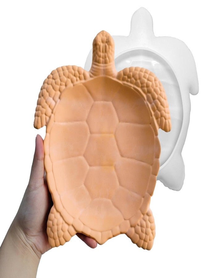 Wehous Texture Turtle Tray Resin Mold, Storage Tray Silicone Molds for Epoxy Resin, Creative Marine Animal Container Jewelry Holder Trinket Plate Mold Turtle Concrete Clay Craft Halloween Home Decor - Image 1