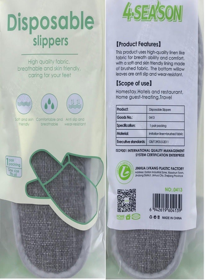 Marrkhor 12-Pair Disposable Slippers For Hospital Salon Spa Hotel Bathroom Breathable Non-Slip Slippers - Image 1