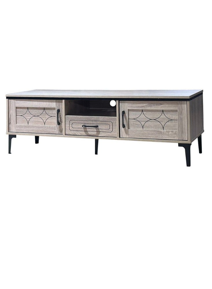 l'elefante Elite Wooden TV Stand with Extra-Large Storage Cabinets & Silent Drawer, Premium TV Console for Living Room Lounge Entertainment Hub - Image 1