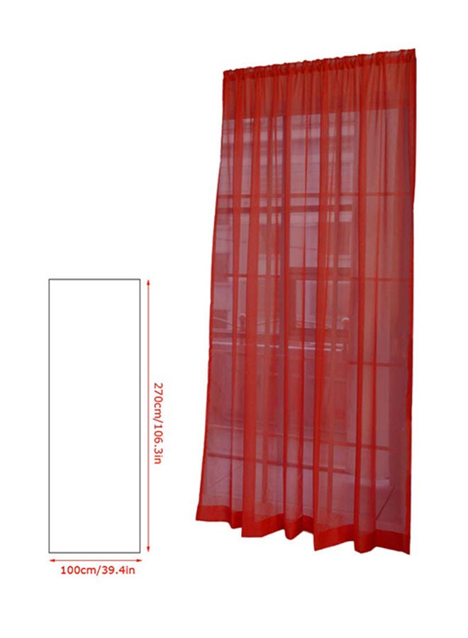 NIBEMINENT Living Room Window Curtain Red 35x2x20centimeter - Image 2