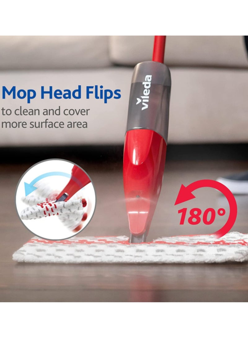 Vileda 1-2 Spray Max System Spray Mop - Efficient Cleaning with Refillable Spray System - Image 2