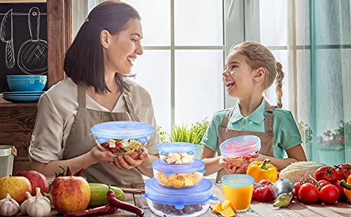 Zipron Silicone Stretch Lids Set of 6 Multi Size Reusable Silicone Lids - Food and Bowl Covers, Dishwasher and Freezer Safe (Multicolour) - Image 4