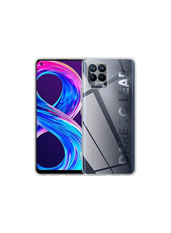 For Realme 8i Transparent Tpu Silicone Back Cover , Anti Yellowing And High Protective From Shocks Compatible For Realme 8i (6.6'') (Transparent) - Image 1