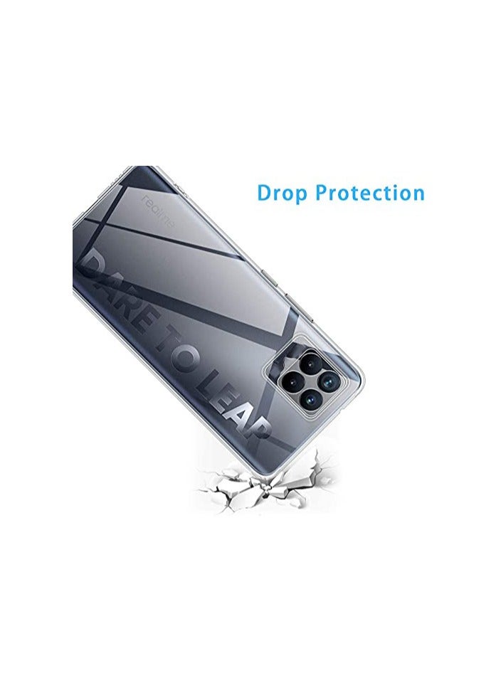 For Realme 8i Transparent Tpu Silicone Back Cover , Anti Yellowing And High Protective From Shocks Compatible For Realme 8i (6.6'') (Transparent) - Image 2