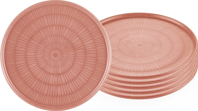THE MIA Noon Serving Plate Set of 6 Salmon 26 cm