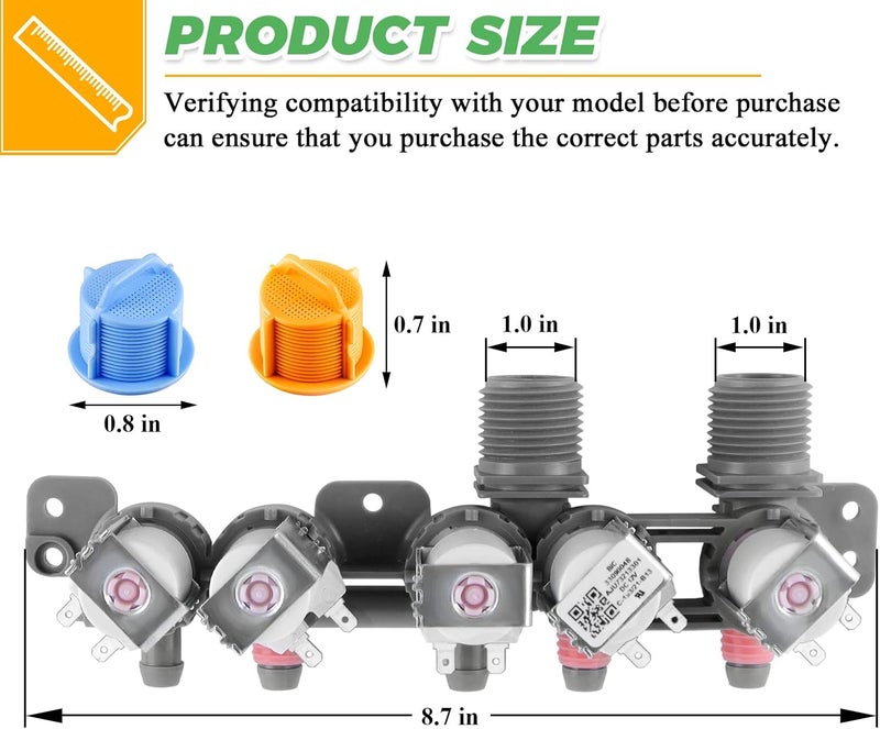 Techecook AJU73213301 Washer Water Inlet Valve for LG Kenmore - OEM Replacement with 10-Year Warranty - Image 4