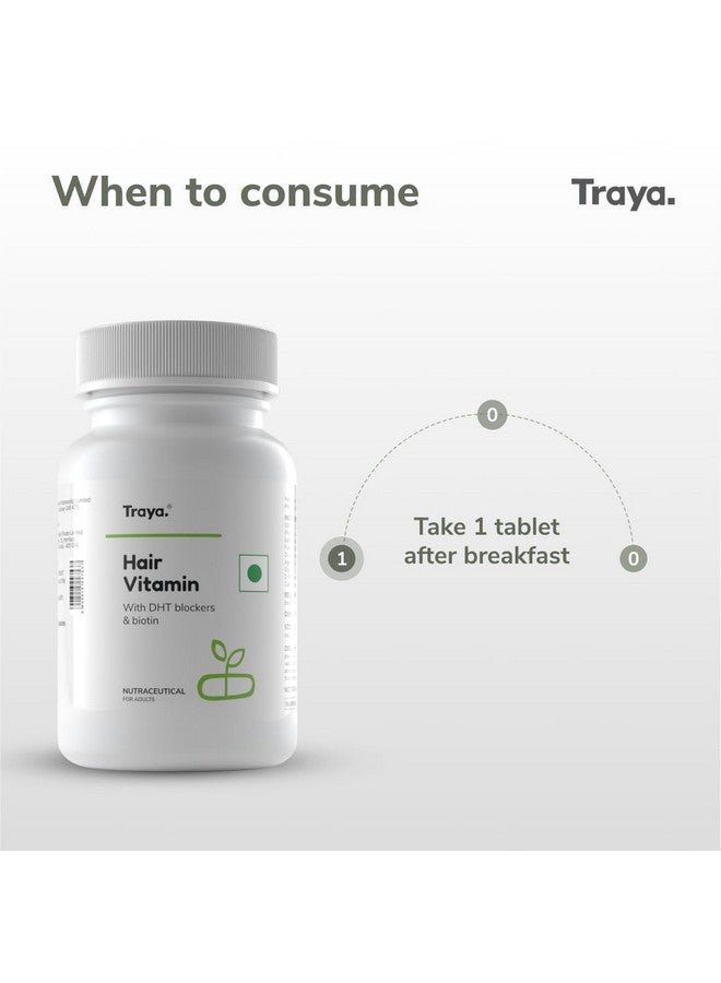 Traya Hair Vitamins Capsules, Natural DHT Blocker & Biotin Capsules for Hair Growth, Hair Fall Control, Contains 12 mcg Biotin, Vitamin, Iron, Omega 3 & Bhringraj (30 Multivitamins for Hair), 50 grams - Image 5