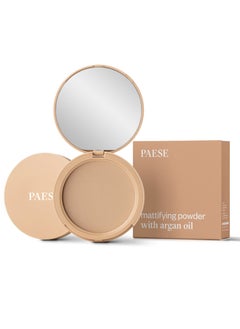 Paese Mattifying Powder with Argan Oil, Full Coverage Matte Finish, 02 light beige  - Image 1