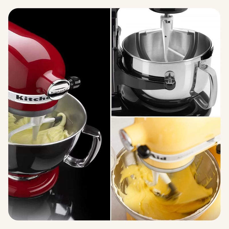 Moloudan 6 Quart Flex Edge Beater for Kitchenaid Bowl-Lift Stand Mixers, Kitchenaid Paddle Attachment with Both-Sides Flexible Silicone Edges Bowl Scraper, And Mixer Slider Mat for Kitchenaid 6 Qt Mixer - Image 5
