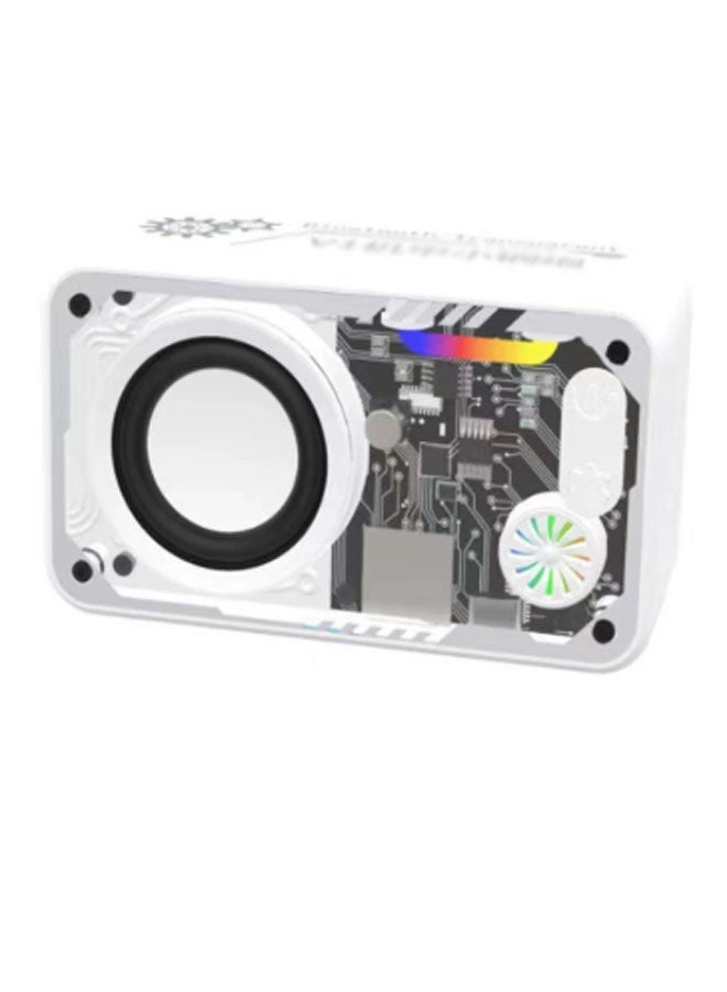 نيوترل مكبر صوت لاسلكي Bluetooth V1 Cyber Esports، مكبر صوت عالي الطاقة 10 وات، إضاءة RGB نابضة بالحياة، تشغيل الموسيقى، استقبال المكالمات. مثالي للألعاب الإلكترونية والأفلام وحفلات أعياد الميلاد والتجمعات الخارجية ومناسبات تناول الطعام (أبيض). - Image 1