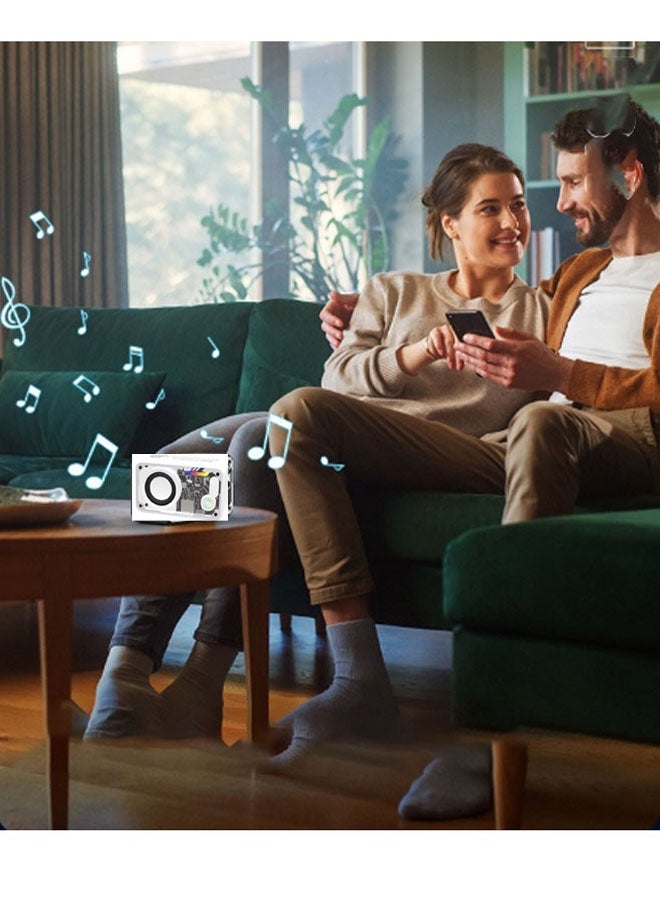 نيوترل مكبر صوت لاسلكي Bluetooth V1 Cyber Esports، مكبر صوت عالي الطاقة 10 وات، إضاءة RGB نابضة بالحياة، تشغيل الموسيقى، استقبال المكالمات. مثالي للألعاب الإلكترونية والأفلام وحفلات أعياد الميلاد والتجمعات الخارجية ومناسبات تناول الطعام (أبيض). - Image 5