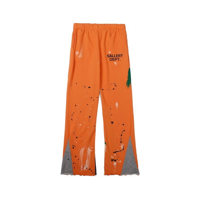 Retro High Street GALLERY DEPT Joggers Unisex Casual Pants D212 Orange - Image 1