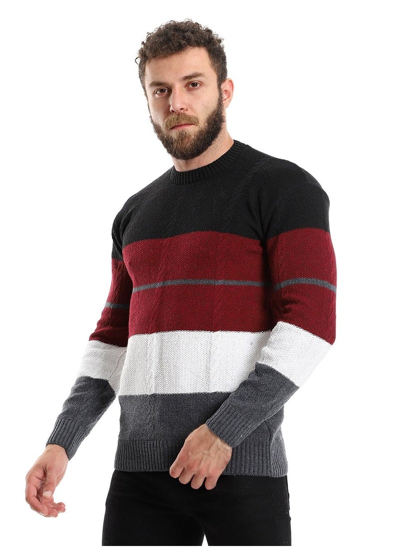 Caesar Wool Mens Pullover With Multi Design  - Image 3