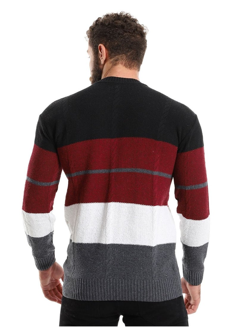 Caesar Wool Mens Pullover With Multi Design  - Image 4